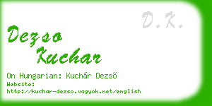 dezso kuchar business card