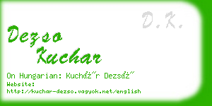 dezso kuchar business card